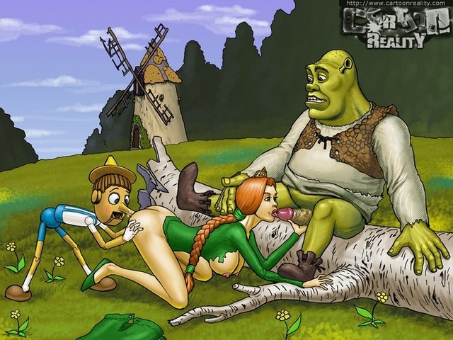 drawn toon porn picture cartoons reality hot shrek draw sized toonporn