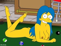 marge and lisa simpson porn marge simpson simpsons pool table wife gone wild