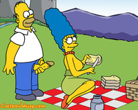 homer and marge bondage cartoonvalley simpsons pic marge invites homer picnic presents toon