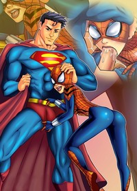arabatos cartoon porn pictures clark kent marvel spider girl man superman family arabatos crossover page