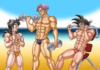 dragon ball z hentai dbz gay hentai yaoi bishonen muscle dbkai bara dragon ball kai saiyan peruggine bodybuilding venice beach speedo boys hentaifree